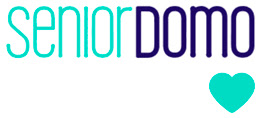 Logo de SeniorDomo en el podcast de nos hacemos mayores